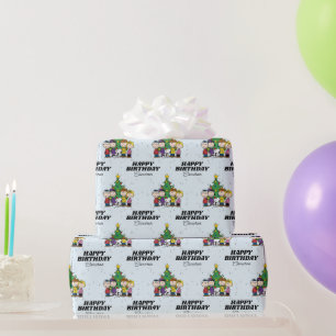Charlie Brown Christmas Birthday   Add Your Name Wrapping Paper