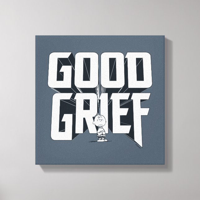 Charlie Brown "Good Grief" Rock Band Tee Graphic Canvas Print (Front)