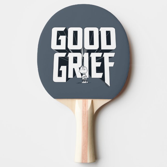 Charlie Brown "Good Grief" Rock Band Tee Graphic Ping Pong Paddle (Front)