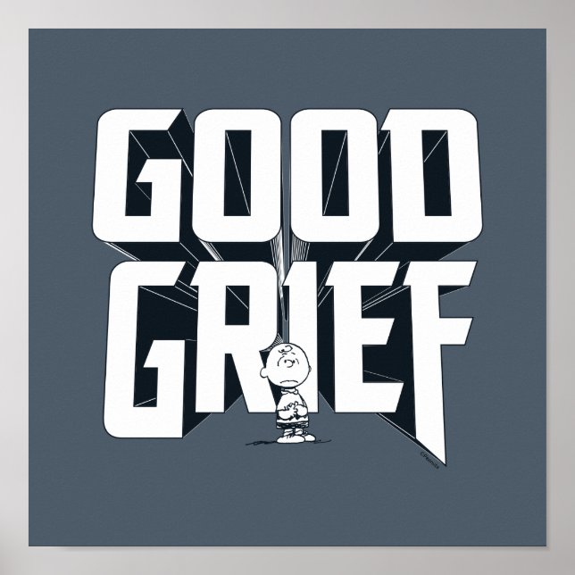 Charlie Brown "Good Grief" Rock Band Tee Graphic Poster (Front)