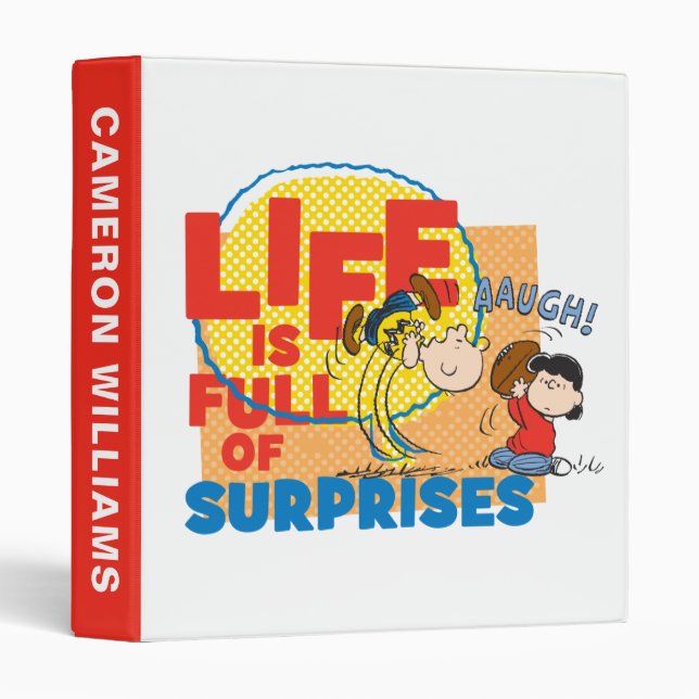 Charlie Brown & Lucy - Life is Full of Surprises Binder (Front/Spine)
