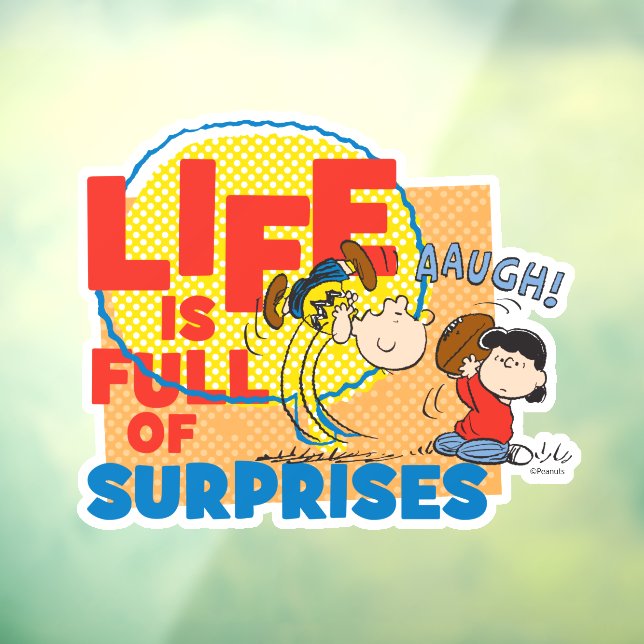 Charlie Brown & Lucy - Life is Full of Surprises Window Cling (Sheet 3)