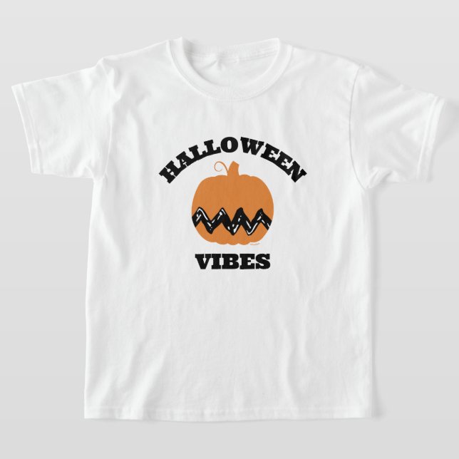 Charlie Brown Orange Pumpkin | Halloween Vibes T-Shirt (Laydown)