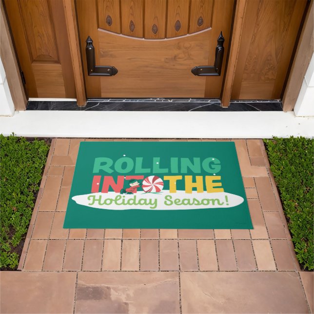 Charlie Brown | Rolling Into the Holiday Season Doormat (Outdoor)