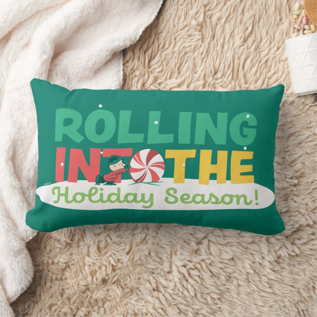 Charlie Brown | Rolling Into the Holiday Season Lumbar Pillow (Blanket)