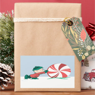 Charlie Brown Rolling Into the Holiday Season Sticker