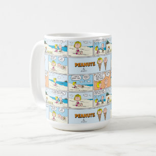 Charlie Brown & Sally Ice Cream At The Beach Coffee Mug