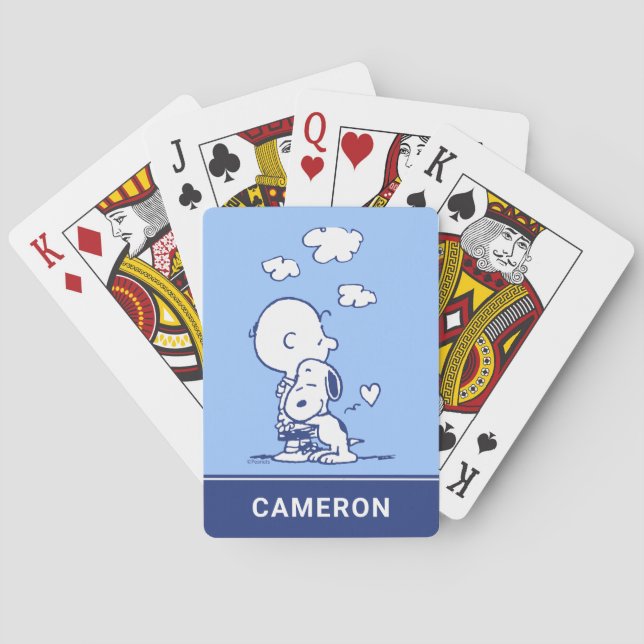 Charlie Brown & Snoopy Hug Playing Cards (Back)