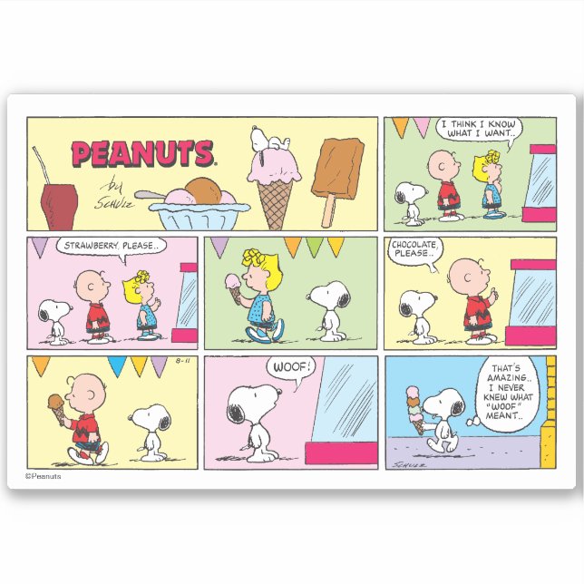 Charlie Brown, Snoopy & Sally | Ice Cream (Front)
