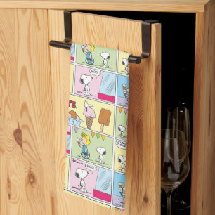 Charlie Brown, Snoopy & Sally   Ice Cream Kitchen Towel