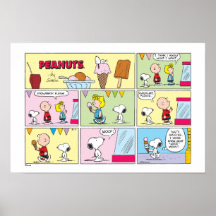 Charlie Brown, Snoopy & Sally   Ice Cream Poster