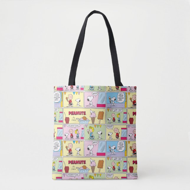 Charlie Brown, Snoopy & Sally | Ice Cream Tote Bag (Front)