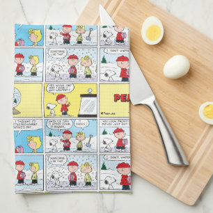 Charlie Brown   Snow Globe Kitchen Towel
