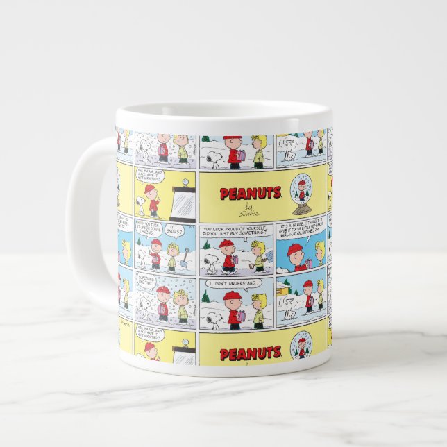 Charlie Brown | Snow Globe Large Coffee Mug (Front Left)
