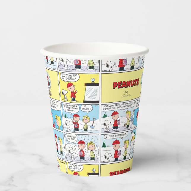 Charlie Brown | Snow Globe Paper Cups (Front)
