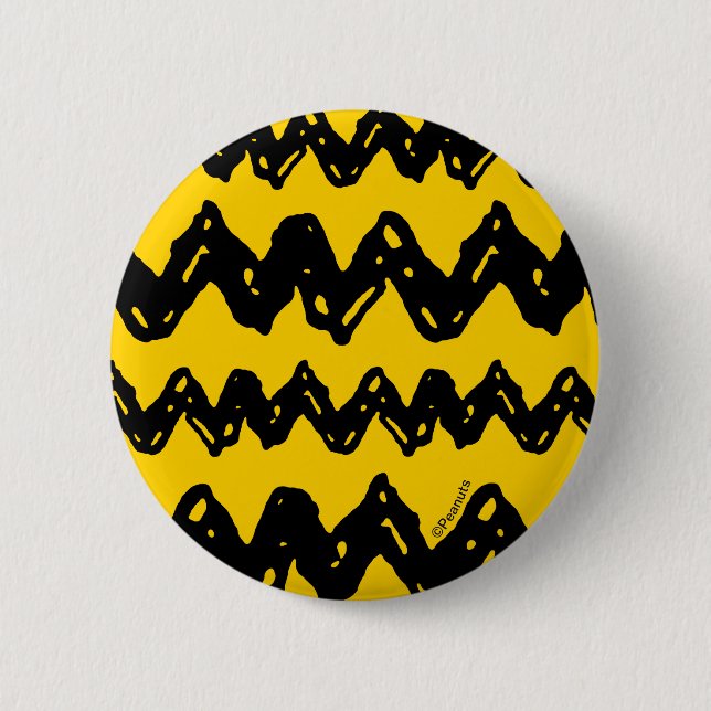 Charlie Brown Zig Zag Pattern 2 Inch Round Button (Front)