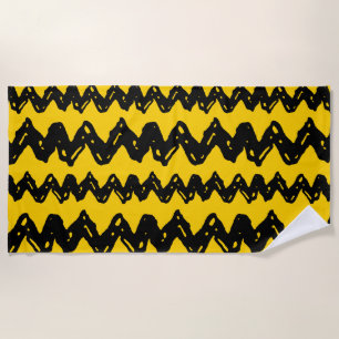 Charlie Brown Zig Zag Pattern Beach Towel