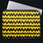 Charlie Brown Zig Zag Pattern Laptop Sleeve<br><div class="desc">Check out this pattern featuring the iconic Charlie Brown black zig zag over yellow!</div>