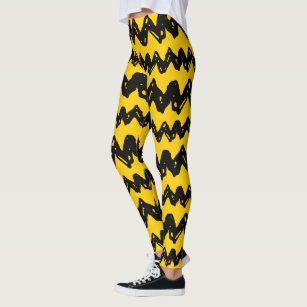 Women's Vintage Yellow Side Striped Leggings 