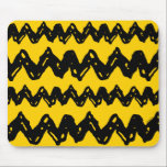Charlie Brown Zig Zag Pattern Mouse Pad<br><div class="desc">Check out this pattern featuring the iconic Charlie Brown black zig zag over yellow!</div>