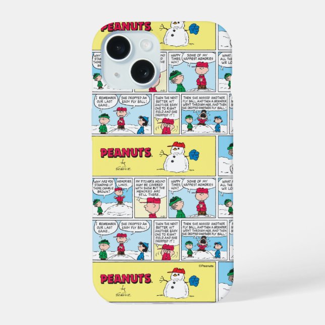 Charlie Brown's Baseball Memories iPhone 15 Case (Back)