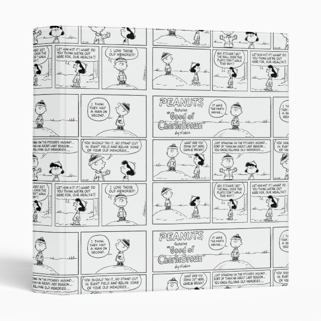 Charlie Brown's Memories At The Pitcher's Mound Binder (Front/Spine)