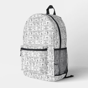Charlie Brown's Memories At The Pitcher's Mound Printed Backpack