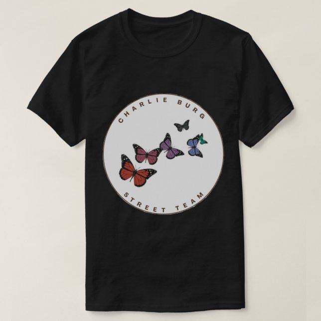 Charlie Burg Street Team Sticker T-Shirt (Design Front)