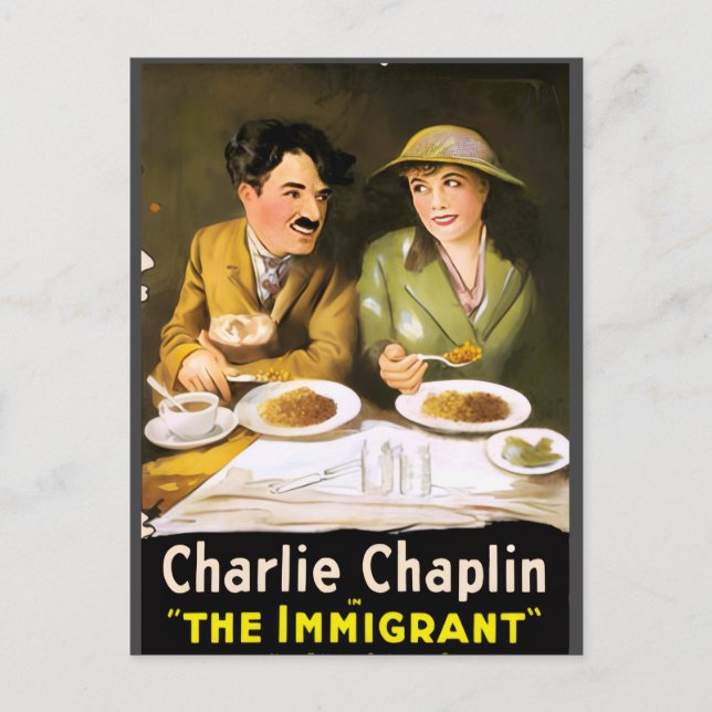 Charlie Chaplin/The Immigrant Postcard (Front)
