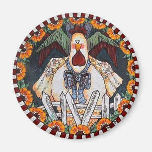 Charlie Cluckleworth Rooster Magnet