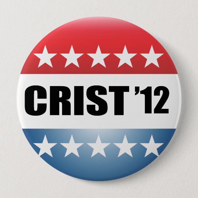 CHARLIE CRIST 4 INCH ROUND BUTTON (Front)