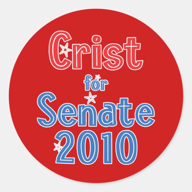 Charlie Crist for Senate 2010 Star Design Classic Round Sticker (Front)