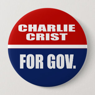 CHARLIE CRIST FOR SENATE 4 INCH ROUND BUTTON