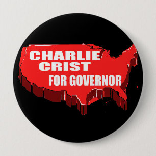 CHARLIE CRIST FOR SENATE 4 INCH ROUND BUTTON