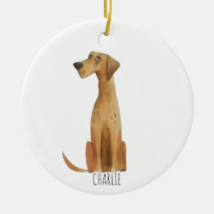 Charlie Dog Ceramic Ornament