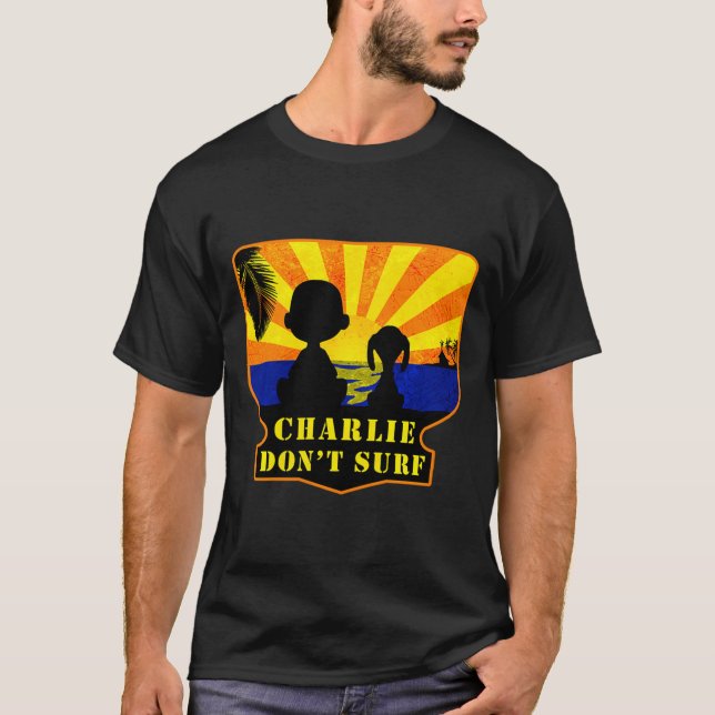 Charlie Don't Surf _ Funny Movie Premium  T-Shirt (Front)