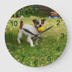 Charlie le Fox Terrier Jeu de Balle, Horloge Mural