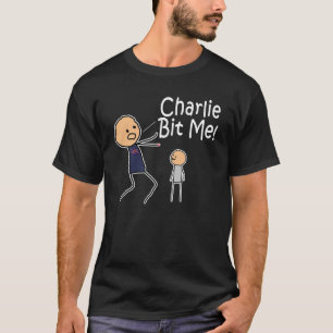 Charlie m'a mordu T-shirt foncé