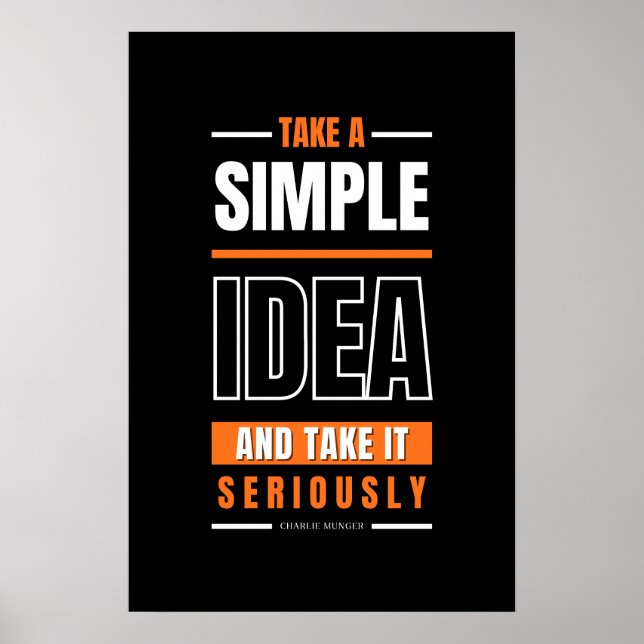 Charlie Munger Quote Variation Poster (Front)