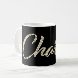 Charlie Name whitegold Tasse Teetasse Kaffeetasse Coffee Mug