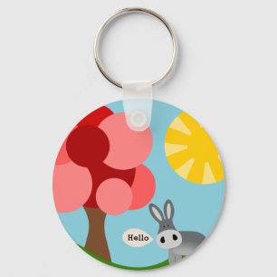 Charlie the Donkey landscape Keychain