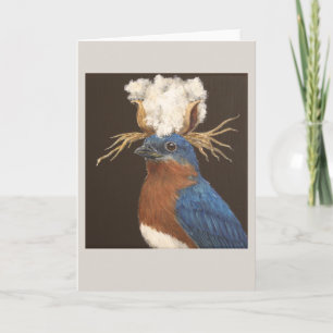 Charlie the eastern bluebird greeting card