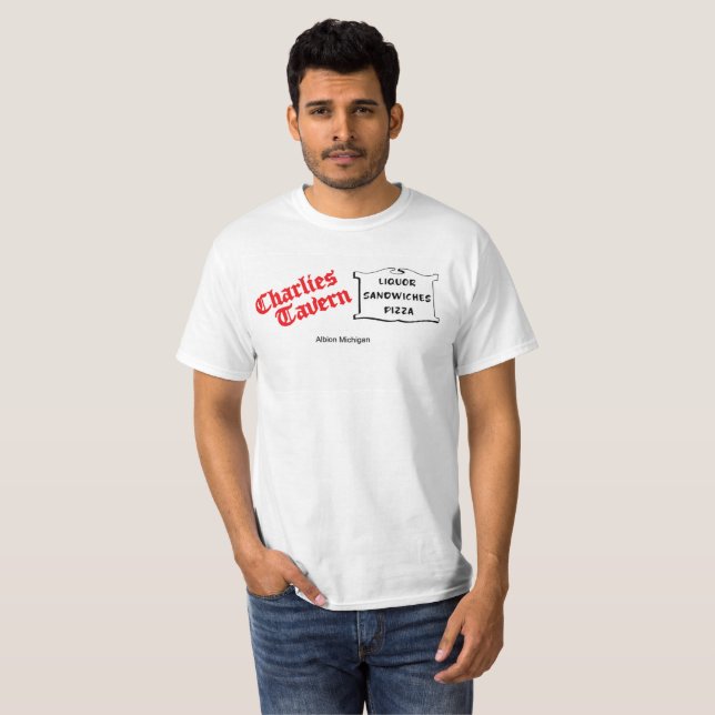 Charlie's Tavern Albion Michigan T-Shirt (Front Full)