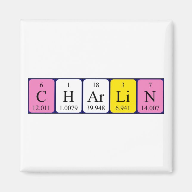 Charlin periodic table name magnet (Front)