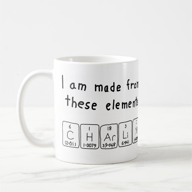 Charlin periodic table name mug (Left)