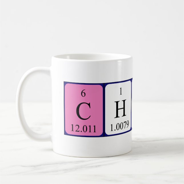 Charlise tasse de nom de table périodique (Gauche)