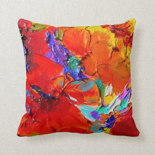 "Charlit's Floral" Throw Pillow by Susi Franco
