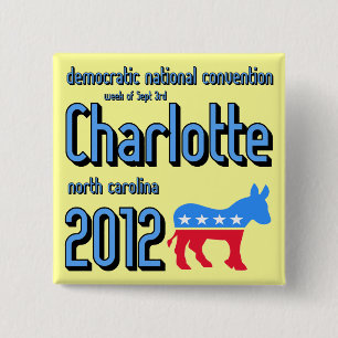 Charlotte 2012 2 inch square button