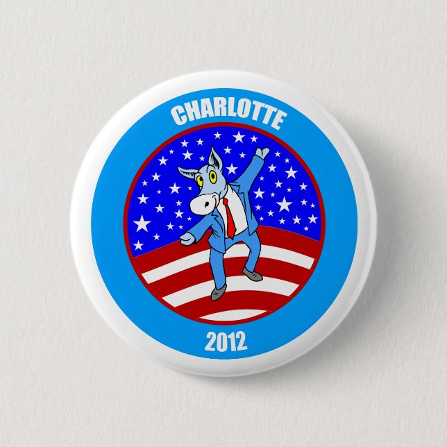 Charlotte 2012 DNC 2 Inch Round Button (Front)