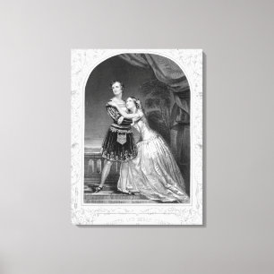 Charlotte and Susan Cushman as Romeo and Juliet, A Canvas Print